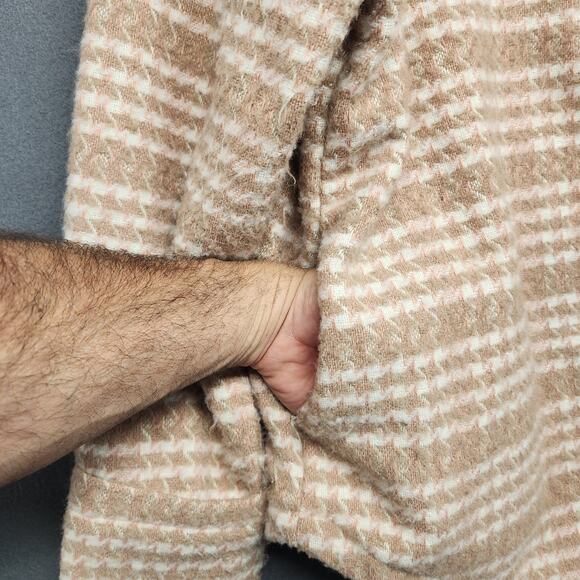 Jade Ivory 26 International Shacket Shirt Jacket Women Large Neutral Houndstooth - Picture 8 of 13